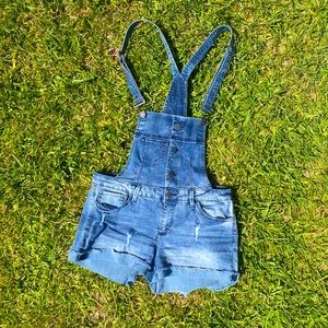 Short Denim Overalls